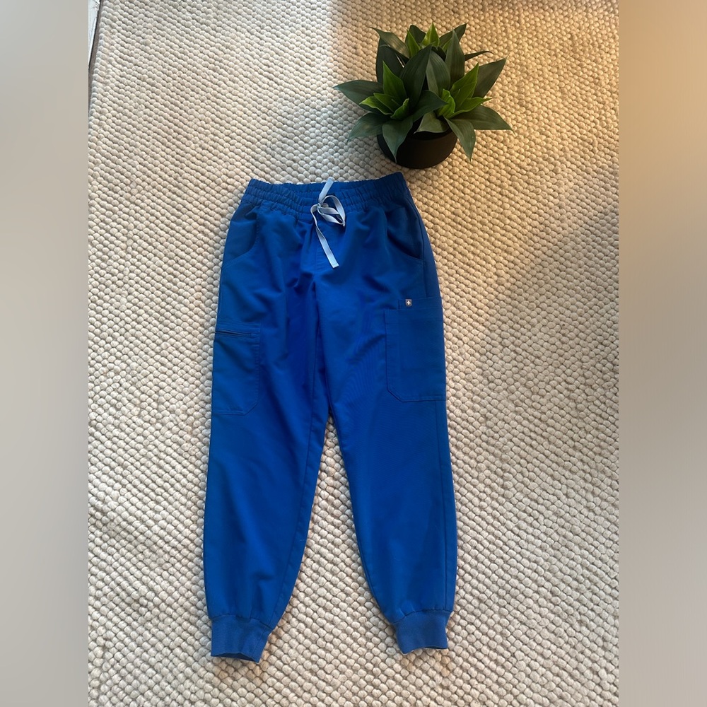 Figs scrub bottoms royal blue small petite